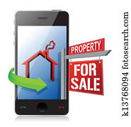 smartphone real estate search and buy concept smartphone real estate search and buy concept