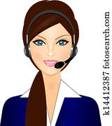 smiling telephone operator smiling telephone operator