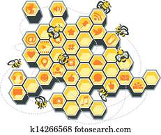 Social Media Bee Hive Social Media Bee Hive