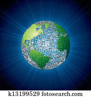 Social Media Icons Globe Social Media Icons Globe