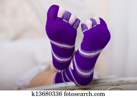 Socks girl finger shaped and colored Socks girl finger shaped and colored