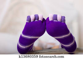 Socks girl finger shaped and colored Socks girl finger shaped and colored