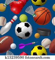 Sports Seamless Pattern Sports Seamless Pattern