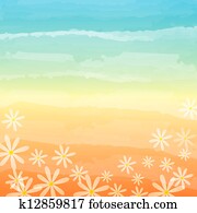 spring flowers in blue peach background spring flowers in blue peach background