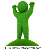 Sprout, man, 3d render Sprout, man, 3d render