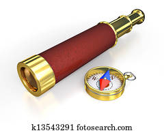 spyglass compass antique fotosearch photography