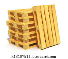 Stack of wooden shipping pallets