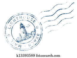 Stamp Lighthouse Beach Mail (Grunge design) Stamp Lighthouse Beach Mail (Grunge design)
