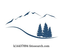 stilisiert, abbildung, ausstellung, ein, alpin, landschaft, mit, bergwelt, und, tannen stilisiert, abbildung, ausstellung, ein, alpin, landschaft, mit, bergwelt, und, tannen