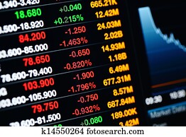 Stock market on display Stock market on display
