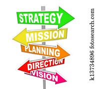 Strategy MIssion Planning Direction Vision Road Signs Strategy MIssion Planning Direction Vision Road Signs