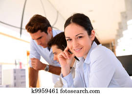 Students in business training Students in business training