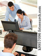 Students in business training Students in business training