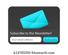 Subscribe to Newsletter Form with Blue Envelope Subscribe to Newsletter Form with Blue Envelope