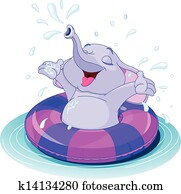 Summer fun elephant Summer fun elephant