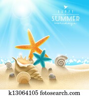 Summer holidays illustration Summer holidays illustration