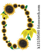 Sunflower Picture Frame Vector Sunflower Picture Frame Vector