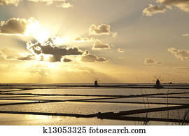 Sunset on saltern quater