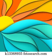 Sunset. Sunrise. Sea waves background Sunset. Sunrise. Sea waves background