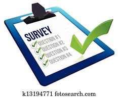 Survey and a list of questions Survey and a list of questions