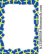 Sweden flag border Sweden flag border