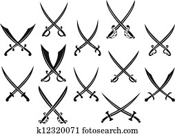 Swords and sabres for heraldry Swords and sabres for heraldry
