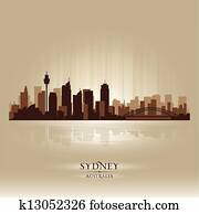 Sydney Australia skyline city silhouette Sydney Australia skyline city silhouette