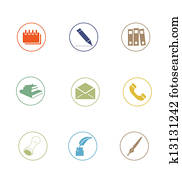 symbol, sätze, professionally, entworfen, -, teil, 2