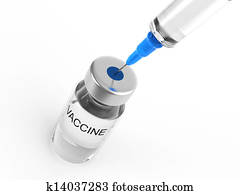 Syringe and vaccine bottle on white background Syringe and vaccine bottle on white background