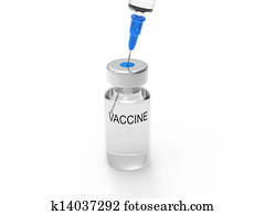 Syringe and vaccine bottle on white background Syringe and vaccine bottle on white background