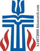 símbolo, de, Presbyterian, religião