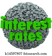 taxas juros, sinal cento, símbolo, esfera, empréstimo garantia hipotecária