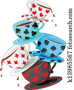 Tea cups pyramid Tea cups pyramid