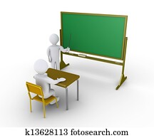 Teacher gives instructions to student Teacher gives instructions to student