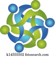 Teamwork business people logo Teamwork business people logo