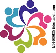 Teamwork union people logo vector Teamwork union people logo vector