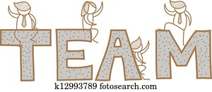 tecknad film, tecken, av, affärsverksamhet herrar, och, kvinnor, på, lag, ord