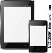 telefon, és, tabletta