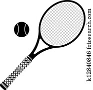 tennis racket. stencil tennis racket. stencil