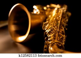 Tenor sax golden saxophone macro selective focus Tenor sax golden saxophone macro selective focus