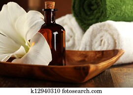 terapeuta massagem, -, aromatherapy, e, óleo massagem