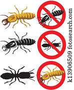 termite, -, gefarenschilder termite, -, gefarenschilder