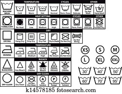 textile care symbols, vector set textile care symbols, vector set