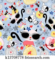 Texture of funny kittens Texture of funny kittens
