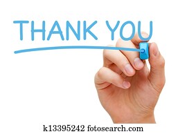 Thank You Blue Marker