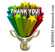 Thank You Trophy Recognition Appreciation of Job Efforts Thank You Trophy Recognition Appreciation of Job Efforts