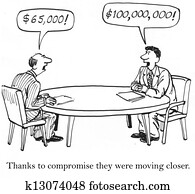 The negotiation was bearing fruit through compromise The negotiation was bearing fruit through compromise