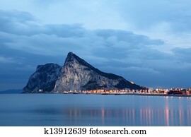 The Rock of Gibraltar at dusk The Rock of Gibraltar at dusk