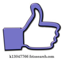 Thumbs up hand 3D Like icon Thumbs up hand 3D Like icon