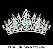  tiara crown women's wedding with a light blue stones